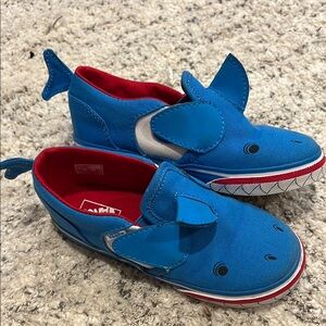 Vans Blue and Red Shark Sneakers